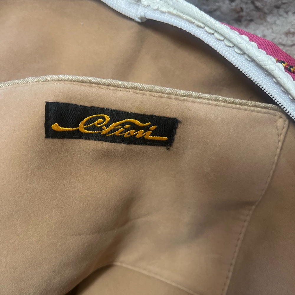 Colorful Patchwork Extra Large Shoulder Sling Lea… - image 6